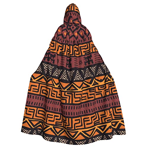 JAMCHE African Mud Cloth Tribal Print Hooded Cloak For Christmas Halloween Cosplay Costumes von JAMCHE
