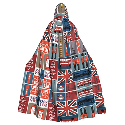 JAMCHE England-Symbole-Druck Kapuzenumhang für Weihnachten, Halloween, Cosplay-Kostüme JAMCHE England-Symbole-Druck Kapuzenumhang für Weihnachten, Halloween, Cosplay-Kostüme von JAMCHE