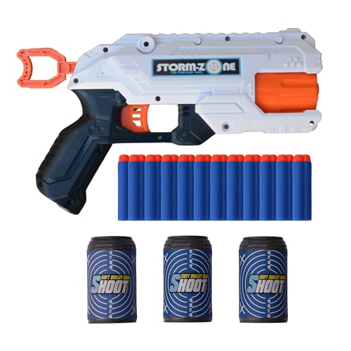 Revolver Storm-Zone Pistole mit 24 Schaumstoffkugeln, Spielzeug für Kinder und Erwachsene Revolver Storm-Zone Pistole mit 24 Schaumstoffkugeln, Spielzeug für Kinder und Erwachsene von JAMERPD