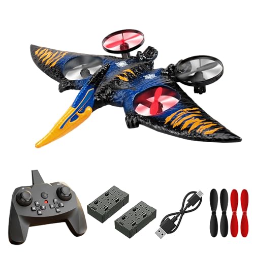 Pterodactyl Dinosaurier-Spielzeug-Drohne für Kinder, einfach zu fliegen, Drache, ferngesteuertes Flugzeug, fliegendes Spielzeug, Geburtstagsgeschenke für Jungen, Hobby, ferngesteuertes Flugzeug (blau) Pterodactyl Dinosaurier-Spielzeug-Drohne für Kinder, einfach zu fliegen, Drache, ferngesteuertes Flugzeug, fliegendes Spielzeug, Geburtstagsgeschenke für Jungen, Hobby, ferngesteuertes Flugzeug (blau) von JAMING