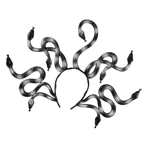 JAMNGHB Cosplay Schlangen-Kopfschmuck Abschlussball Geburtstag Haarbänder Kronen Kopfbedeckung Metallic Schlange Halloween übergroße Kopfbedeckung JAMNGHB Cosplay Schlangen-Kopfschmuck Abschlussball Geburtstag Haarbänder Kronen Kopfbedeckung Metallic Schlange Halloween übergroße Kopfbedeckung von JAMNGHB