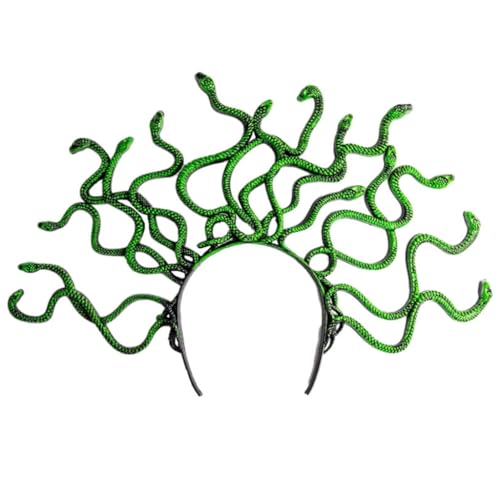 JAMNGHB Cosplay Schlangen-Kopfschmuck Abschlussball Geburtstag Haarbänder Kronen Kopfbedeckung Metallic Schlange Halloween übergroße Kopfbedeckung JAMNGHB Cosplay Schlangen-Kopfschmuck Abschlussball Geburtstag Haarbänder Kronen Kopfbedeckung Metallic Schlange Halloween übergroße Kopfbedeckung von JAMNGHB