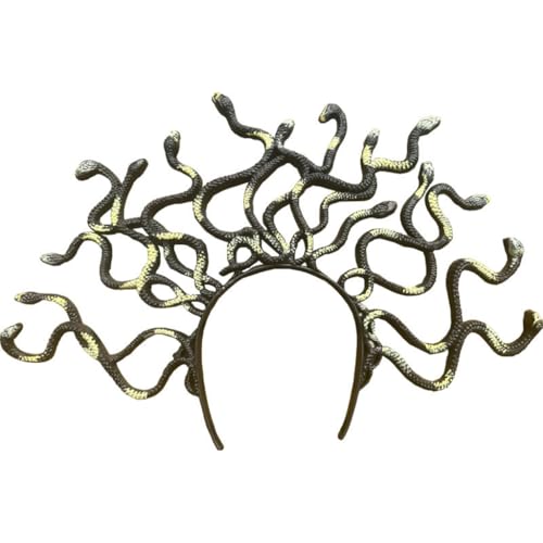 JAMNGHB Cosplay Schlangen-Kopfschmuck Abschlussball Geburtstag Haarbänder Kronen Kopfbedeckung Metallic Schlange Halloween übergroße Kopfbedeckung JAMNGHB Cosplay Schlangen-Kopfschmuck Abschlussball Geburtstag Haarbänder Kronen Kopfbedeckung Metallic Schlange Halloween übergroße Kopfbedeckung von JAMNGHB