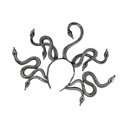JAMNGHB Cosplay Schlangen-Kopfschmuck Abschlussball Geburtstag Haarbänder Kronen Kopfbedeckung Metallic Schlange Halloween übergroße Kopfbedeckung JAMNGHB Cosplay Schlangen-Kopfschmuck Abschlussball Geburtstag Haarbänder Kronen Kopfbedeckung Metallic Schlange Halloween übergroße Kopfbedeckung von JAMNGHB