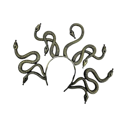 JAMNGHB Cosplay Schlangen-Kopfschmuck Abschlussball Geburtstag Haarbänder Kronen Kopfbedeckung Metallic Schlange Halloween übergroße Kopfbedeckung JAMNGHB Cosplay Schlangen-Kopfschmuck Abschlussball Geburtstag Haarbänder Kronen Kopfbedeckung Metallic Schlange Halloween übergroße Kopfbedeckung von JAMNGHB