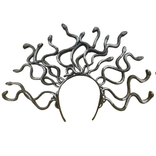 JAMNGHB Cosplay Schlangen-Kopfschmuck Abschlussball Geburtstag Haarbänder Kronen Kopfbedeckung Metallic Schlange Halloween übergroße Kopfbedeckung JAMNGHB Cosplay Schlangen-Kopfschmuck Abschlussball Geburtstag Haarbänder Kronen Kopfbedeckung Metallic Schlange Halloween übergroße Kopfbedeckung von JAMNGHB