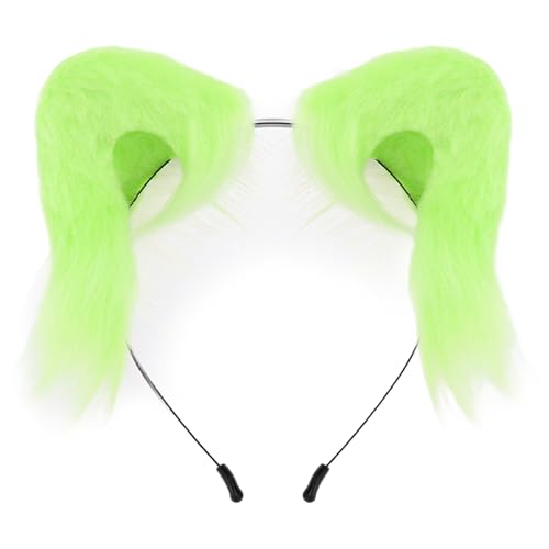 JAMNGHB Haarreif mit pelzigen Plüsch-Katzenohren, weich, handgefertigt, Haarstyling-Zubehör für Halloween, Rollenspiele, Party, Kostüm, Event, Versammlungen, Frauen, Festival, Kopfbedeckung von JAMNGHB