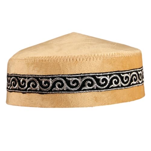 JAMNGHB Traditionelle blaue Totenkopfmütze, weiches Polyester, religiöse Zeremonie, kulturell bestickte Kopfbedeckung, Bühnenkostüm, traditionell bestickte Hüte JAMNGHB Traditionelle blaue Totenkopfmütze, weiches Polyester, religiöse Zeremonie, kulturell bestickte Kopfbedeckung, Bühnenkostüm, traditionell bestickte Hüte von JAMNGHB