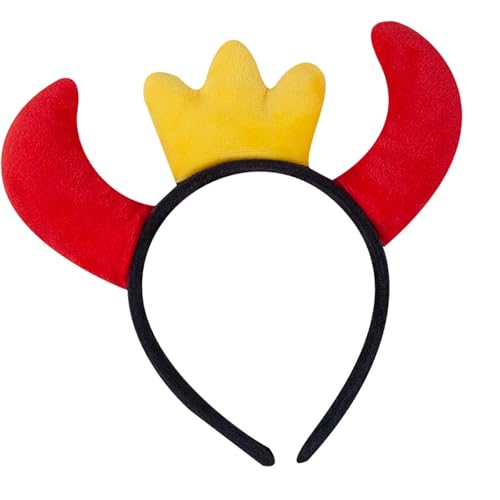 JAMNGHB Verstellbares Teufelshorn-Stirnband, weich, leicht, Haar-Accessoire, Kostüm, Feiern, weicher Stoff, Horn-Stirnbänder von JAMNGHB