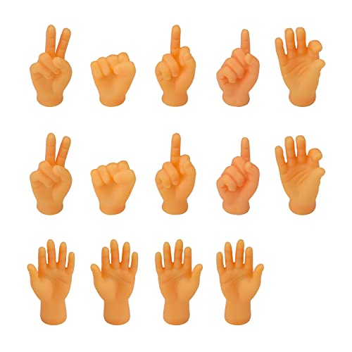 Mini Kleine Hände Fingerpuppen, JANDH 14 Stück Kleine Hände, Gummi Fingerpuppen, Fingerpuppe Lustige, Fingerpuppen für Familien- und Freundestreffen und Interaktion mit Haustieren von JANDH