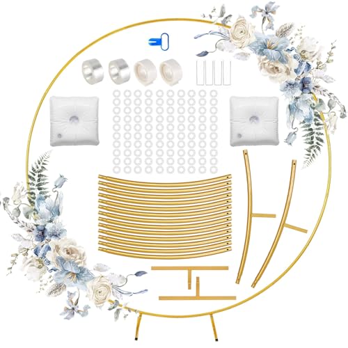 Metall Luftballon Bogen Kit, 2M Rundes Ballonbogen, Goldener DIY Ballon Bogen Girlande, Balloon Arch Kit Blumendekoration für Geburtstagsfeier,Hochzeit, Party, Weihnachten Metall Luftballon Bogen Kit, 2M Rundes Ballonbogen, Goldener DIY Ballon Bogen Girlande, Balloon Arch Kit Blumendekoration für Geburtstagsfeier,Hochzeit, Party, Weihnachten von JAOGAUS