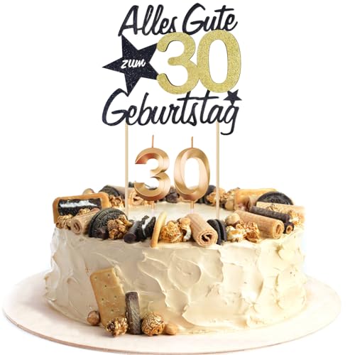 JAONLD 30 Geburtstag Deko Tortendeko Kuchen Deko Glitzer Schwarz Gold Bringen sie Geburtstagskerzen mit,Tortendeko Geburtstag Geeignet als Kuchendekoration zum 30. Geburtstag JAONLD 30 Geburtstag Deko Tortendeko Kuchen Deko Glitzer Schwarz Gold Bringen sie Geburtstagskerzen mit,Tortendeko Geburtstag Geeignet als Kuchendekoration zum 30. Geburtstag von JAONLD