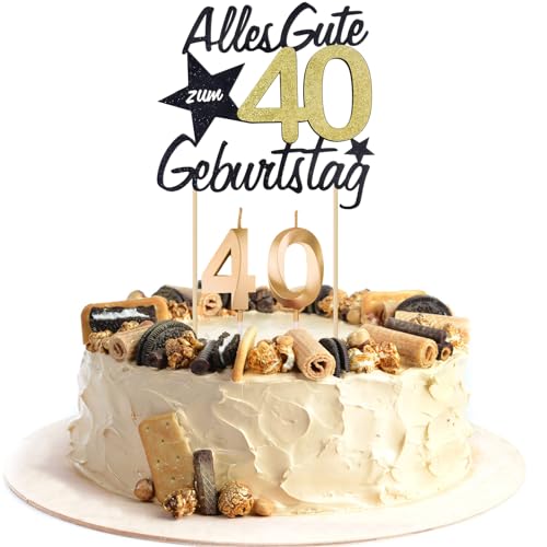 JAONLD 40 Geburtstag Deko Tortendeko Kuchen Deko Glitzer Schwarz Gold Bringen sie Geburtstagskerzen mit,Tortendeko Geburtstag Geeignet als Kuchendekoration zum 40. Geburtstag JAONLD 40 Geburtstag Deko Tortendeko Kuchen Deko Glitzer Schwarz Gold Bringen sie Geburtstagskerzen mit,Tortendeko Geburtstag Geeignet als Kuchendekoration zum 40. Geburtstag von JAONLD