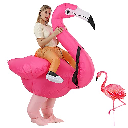 JASHKE Flamingo Aufblasbares Kostüm Flamingo Kostüm Erwachsener Aufblasbare Kostüme Frauen Männer Erwachsener von JASHKE