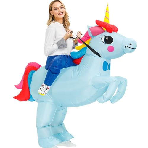 JASHKE Aufblasbares Einhorn Kostüm für Erwachsene, Reiter-Design, Karneval und Halloween Verkleidung JASHKE Aufblasbares Einhorn Kostüm für Erwachsene, Reiter-Design, Karneval und Halloween Verkleidung von JASHKE