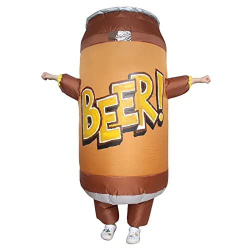 JASHKE Aufblasbares Kostüm Bier Aufblasbare Halloween Kostüme Bierflaschen Kostüm für Erwachsene Karneval von JASHKE