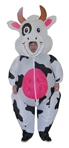 JASHKE Aufblasbares Kuhkostüm Kuh Kostüm Aufblasbar Erwachsene Aufblasbares Halloween Kostüm von JASHKE