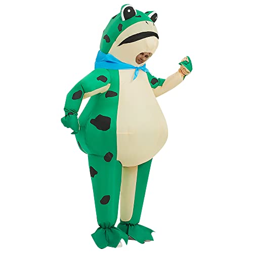 JASHKE Frosch Kostüm Aufblasbares Frosch Kostüm Erwachsene Blow up Frosch Kostüm Aufblasbare Halloween Kostüme für Erwachsene von JASHKE