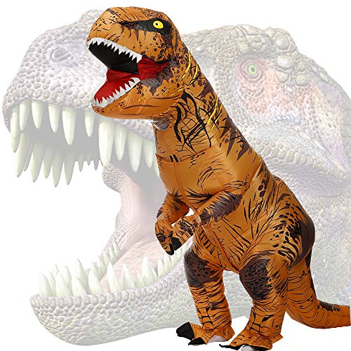 JASHKE Aufblasbare T-rex Kostüme Aufblasbare Dinosaurier Kostüm Erwachsene Tyrannosaurus Rex Anzug Karneval Party Dino Kostüm Männer Frauen von JASHKE