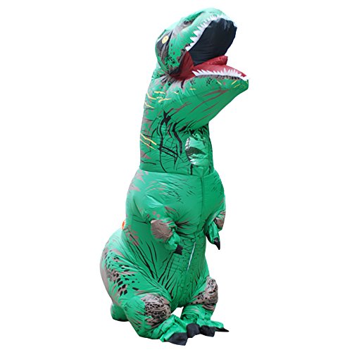 JASHKE Trex Kostüm Aufblasbares Dinosaurier Kostüm Dino Kostüm T rex Kostüme Erwachsene (Grün) von JASHKE