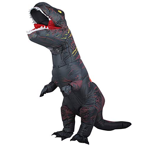 JASHKE Trex Kostüm Aufblasbares Dinosaurier Kostüm Dino Kostüm T rex Kostüme Erwachsene (Schwarz) von JASHKE