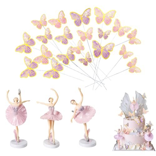 23 Stück Geburtstag Mädchen Kuchen Deko, Ballett Mädchen Kuchendekorationen, Geburtstagskuchendekoration, Ballerina-Kuchendekoration, Kuchen Dekorationen, Verwendet, um Geburtstagstorten zu Dekorieren 23 Stück Geburtstag Mädchen Kuchen Deko, Ballett Mädchen Kuchendekorationen, Geburtstagskuchendekoration, Ballerina-Kuchendekoration, Kuchen Dekorationen, Verwendet, um Geburtstagstorten zu Dekorieren von JAWAI