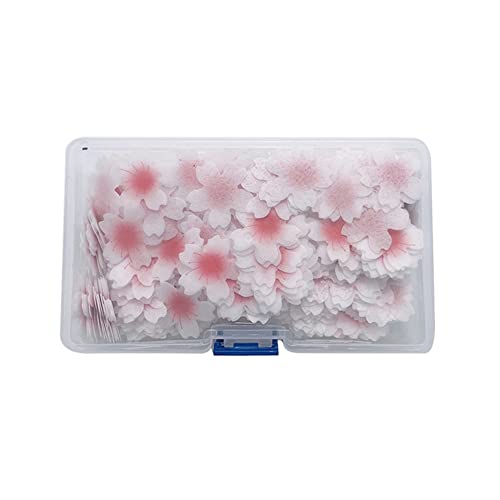 JAWSEU 100 Stück Essbare Blumen Cupcake Topper, Essbare Kirschblüten Blumendeko, Hochzeitstorte Party Dessert Lebensmittel Dekoration, für Kuchendekoration, Hochzeit, Essensdekoration JAWSEU 100 Stück Essbare Blumen Cupcake Topper, Essbare Kirschblüten Blumendeko, Hochzeitstorte Party Dessert Lebensmittel Dekoration, für Kuchendekoration, Hochzeit, Essensdekoration von JAWSEU