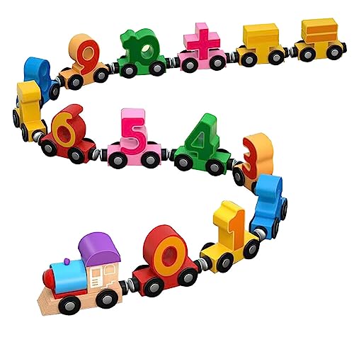 15Pack Holzzug Montessori Magnetzug Set, Baby Holz-Eisenbahn Holzspielzeug Baby Spielzeug Motorikspielzeug Lernspielzeug Eisenbahn Zug Fahrzeuge Geschenke ab 3 Jahr für Mädchen, Jungen 15Pack Holzzug Montessori Magnetzug Set, Baby Holz-Eisenbahn Holzspielzeug Baby Spielzeug Motorikspielzeug Lernspielzeug Eisenbahn Zug Fahrzeuge Geschenke ab 3 Jahr für Mädchen, Jungen von JAWSEU
