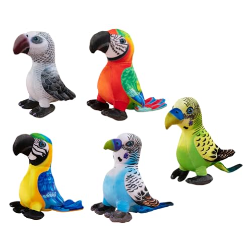 5PCS Niedliches Papagei Plüsch Umarmungskissen, Papagei Plüschtiere Papagei Kuscheltier Stofftier Plüschtier Dekokissen Papagei Dekor Animal Plushie Kissen Geschenk für Kinder Jungen Mädchen 5PCS Niedliches Papagei Plüsch Umarmungskissen, Papagei Plüschtiere Papagei Kuscheltier Stofftier Plüschtier Dekokissen Papagei Dekor Animal Plushie Kissen Geschenk für Kinder Jungen Mädchen von JAWSEU