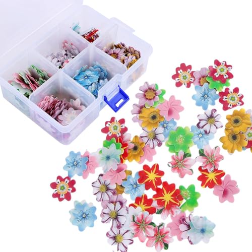 600PCS Essbare Blumen Cupcake Topper, Essbare Kirschblüten Blumendeko Essbare Tortendeko Cupcake Deko Hochzeitstorte Party Dessert Lebensmittel Dekor für Hochzeit Geburtstag Babyparty von JAWSEU