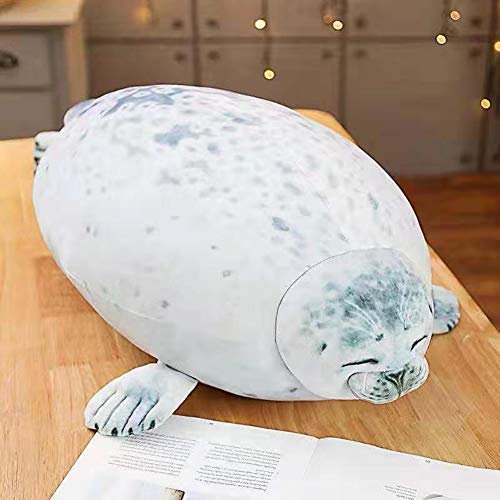 Chubby Blob Seal Pillow, Stuffed Animals Seal Plush Toy, Soft Cotton Plush Toys Hugging Pillow Doll Cushion Toys Stuffed Ocean Animals Doll Gifts for Kids and Adults, 40CM von JAWSEU