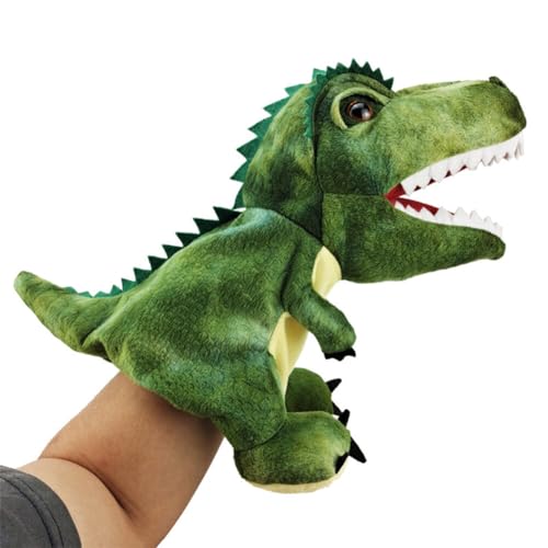JAWSEU Dinosaurier Handpuppen Dinosaurier Spielzeug, Dinosaurier Puppen für Kinder Dinosaurier Kuscheltiere Fingerpuppen Tier Handpuppen Spielzeug Rollenspiel Vorschulunterricht Geschenk für Kinder von JAWSEU