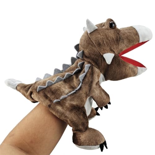 JAWSEU Dinosaurier Handpuppen Dinosaurier Spielzeug, Dinosaurier Puppen für Kinder Dinosaurier Kuscheltiere Fingerpuppen Tier Handpuppen Spielzeug Rollenspiel Vorschulunterricht Geschenk für Kinder von JAWSEU