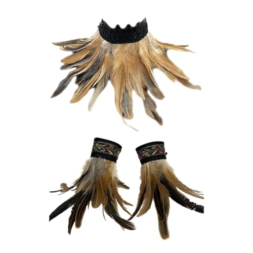 Halloween Feder Achselzucken Schalkragen Halskette Damen Feder Manschetten Feder Armband Frauen Feder Handgelenk Manschetten Gothic Damen Feder Umhang Cape Federboa Feder Schal Cosplay Kostüm Halloween Feder Achselzucken Schalkragen Halskette Damen Feder Manschetten Feder Armband Frauen Feder Handgelenk Manschetten Gothic Damen Feder Umhang Cape Federboa Feder Schal Cosplay Kostüm von JAWSEU
