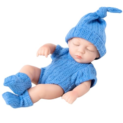 JAWSEU Babypuppe, Baby Mini Puppen Mini Reborn Puppen Waschbares Babypuppen Schlafende Neugeborene Weiche Puppe, Mini Baby Puppe Lebensechte Baby Neugeborenes Mädchen Junge Spielzeug Geschenk von JAWSEU