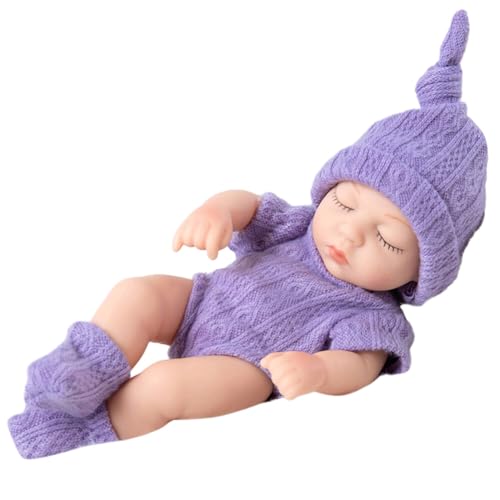 JAWSEU Babypuppe, Baby Mini Puppen Mini Reborn Puppen Waschbares Babypuppen Schlafende Neugeborene Weiche Puppe, Mini Baby Puppe Lebensechte Baby Neugeborenes Mädchen Junge Spielzeug Geschenk, Type13 von JAWSEU
