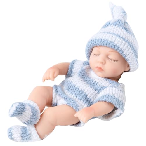 JAWSEU Babypuppe, Baby Mini Puppen Mini Reborn Puppen Waschbares Babypuppen Schlafende Neugeborene Weiche Puppe, Mini Baby Puppe Lebensechte Baby Neugeborenes Mädchen Junge Spielzeug Geschenk von JAWSEU