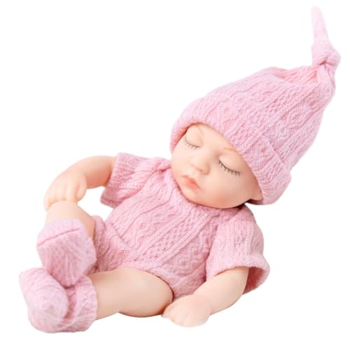 JAWSEU Babypuppe, Baby Mini Puppen Mini Reborn Puppen Waschbares Babypuppen Schlafende Neugeborene Weiche Puppe, Mini Baby Puppe Lebensechte Baby Neugeborenes Mädchen Junge Spielzeug Geschenk, Type15 von JAWSEU