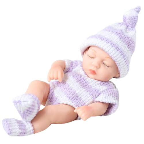 JAWSEU Babypuppe, Mini Reborn Puppen Waschbares Schlafendes Neugeborenes, Weiche Lebensechte Puppe für Mädchen Junge, Spielzeug Geschenk von JAWSEU