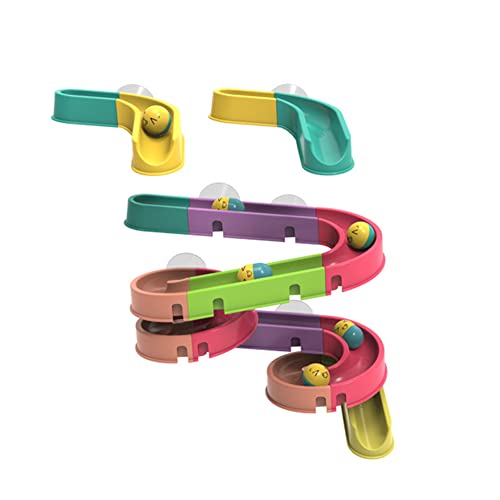 JAWSEU Badespielzeug für Kleinkinder, Murmelbahn mit Saugnäpfen, Kinder Wassermühle, Autorennbahn, Badewannen Spielzeug für Kinder 3+ JAWSEU Badespielzeug für Kleinkinder, Murmelbahn mit Saugnäpfen, Kinder Wassermühle, Autorennbahn, Badewannen Spielzeug für Kinder 3+ von JAWSEU