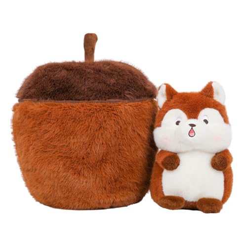 JAWSEU Eichhörnchen in Einer Nuss Plüschtier, Eichhörnchen mit Nuss Weiches Plüsch Eichhörnchen Spielzeug Kuscheltier Eichhörnchen Plüsch Eichhörnchen Plüschtier Plüschkissen Puppen Für Kinder JAWSEU Eichhörnchen in Einer Nuss Plüschtier, Eichhörnchen mit Nuss Weiches Plüsch Eichhörnchen Spielzeug Kuscheltier Eichhörnchen Plüsch Eichhörnchen Plüschtier Plüschkissen Puppen Für Kinder von JAWSEU