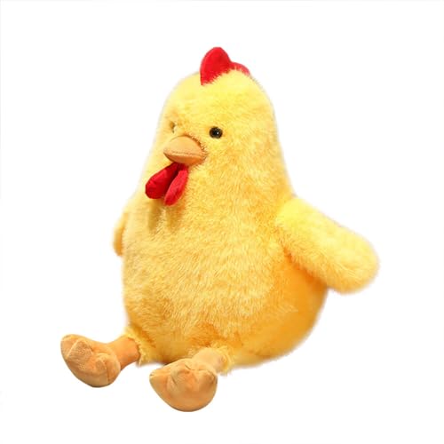 JAWSEU Huhn Plüschtier, Stofftier Küken Weiches Spielzeug Niedliches Huhn Plüschpuppe Spielzeug, Realistisches Plüsch Huhn Spielzeug Plüsch Kissen Küken Figur Huhn Kissen Plüsch Kuscheltier Spielzeug von JAWSEU