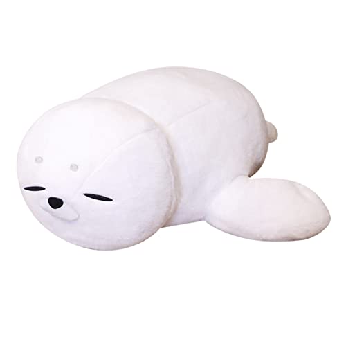JAWSEU Robbe Kuscheltier, 50CM Süßes Robben-Kissen, Siegel Tier Kissen Plüschkissen Versiegeln Plüschtiere, Ozean-Plüschtier, Bequemes umarmbares gefülltes Geschenk Spielzeug für Kinder von JAWSEU