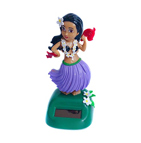 JAWSEU Solar Tanzendes Spielzeug, Auto Armaturenbrett Tänzerin Wackelköpfe Spielzeug Hula Tänzerin Hawaiian Hula Shaking Head Tänzerin Figur Armaturenbrett Ornament Innenraum Hawaii Party Deko von JAWSEU