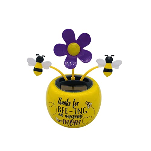 JAWSEU Solarblume Wackelfigur Solarbetriebene Tanzende Blume Wackelblume Auto Armaturenbrett Deko Innenraum Zubehör für Auto Haus Büro von JAWSEU