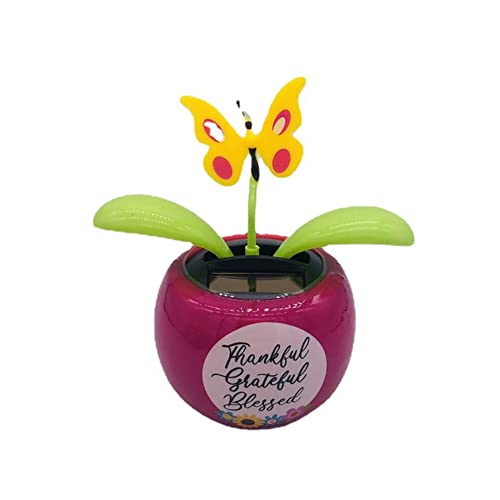 JAWSEU Tanzende Blume Solar Wackelfigur Solarbetriebene Wackelblume Auto Armaturenbrett Deko Innenraum Zubehör für Auto Haus Büro von JAWSEU