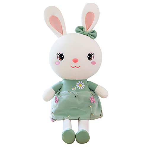 JAWSEU Kaninchen Plüschtiere 50cm, Cartoon Plüsch Hasen Puppe Kuschelhase für Kinder Stofftier Hase, Weich- Stoffpuppen Kleidung Plüsch Hasen Spielzeug für Mädchen Geschenk von JAWSEU