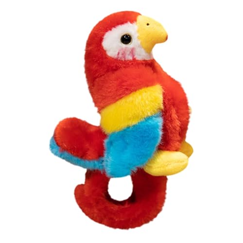 JAWSEU Papagei Slap Armband Plüsch Stofftier Spielzeug Slap Armband Kinder Klatscharmband Plüschring Kinder Handgelenkleine Große Stofftiere Armband Slap Bracelets für Kinder Party Bag Füllstoffe von JAWSEU