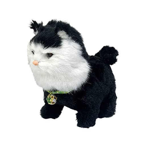 Plüschtier Spielzeug Katze der Läuft und Bellt, Haustiere Katze, Interaktives Spielzeug Katze Elektrische Katze Spielzeug, Geschenk für Mädchen und Jungen von JAWSEU