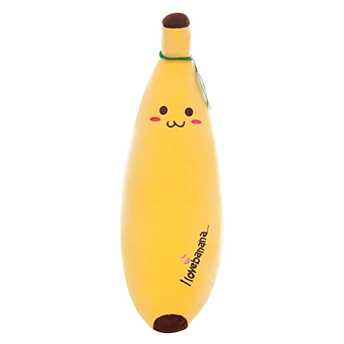 Plüschtiere Bananen Kissen Langes Kissen Schlafpuppe Plüsch Nette Puppe Weichobstförmige Bananen Kuscheltiere Spielzeug, Geburtstagsgeschenk, Heimdeko (50CM) von JAWSEU